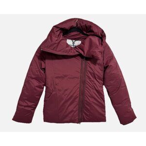 WHITESKY S Packable Down Jacket Women’s Maroon Puffer Coat Windbreaker NEW